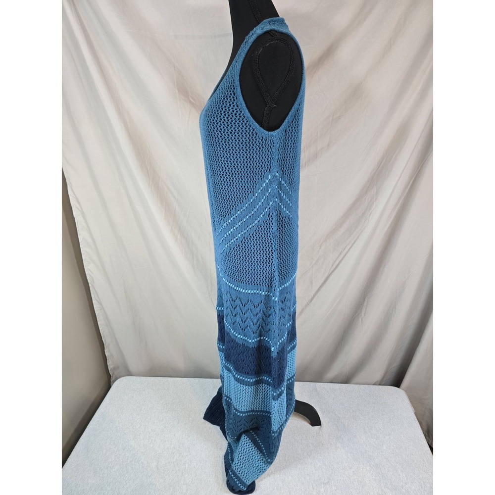 Tommy Bahama Amaranth Maxi Dress In Morrocan Blue Size XL Linen/cotton - Picture 2 of 5